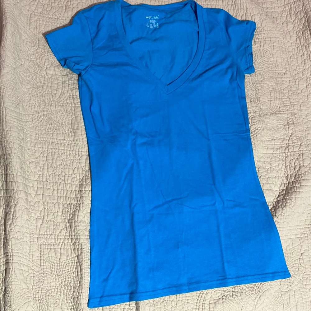 New Blue V-cut shirt